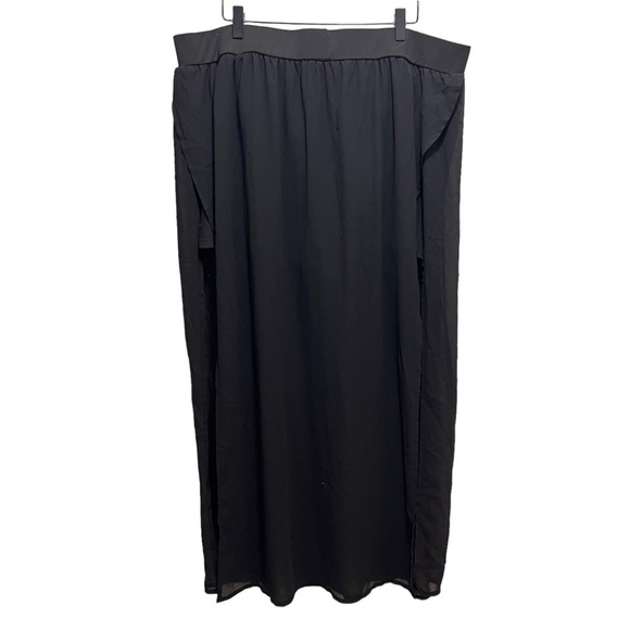 SHEIN VCAY Plus Side Split Thigh Mesh Overlay Skirt Size 4x - Picture 3 of 12